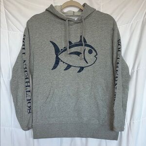 Men’s Southern Tide Skipjack Upper Deck Hoodie in grey size small